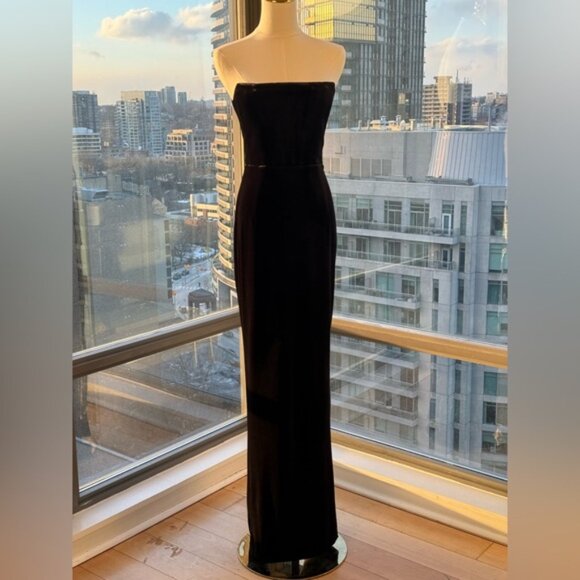 🆕 BRONX & BANCO 🧿 NWOT Florentina Corset Gown, Black Velvet, Sz XS US 2 - Picture 4 of 15